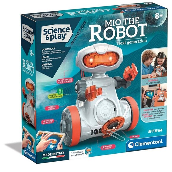 Clementoni Science & Play Mio Robot Interactive STEM Learning w App 8+ Years New - Picture 1 of 6
